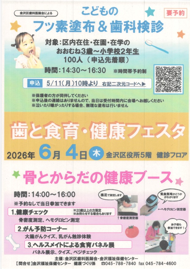 こどものフッ素塗布＆歯科検診　